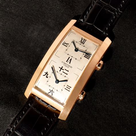 Cartier Tank cintree dual time limited edition .